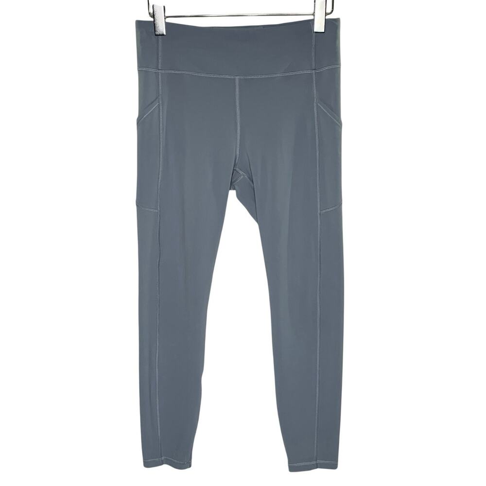 Lululemon Invigorate High Rise Legging Pants 10 Chambray Blue Inner Drawstring